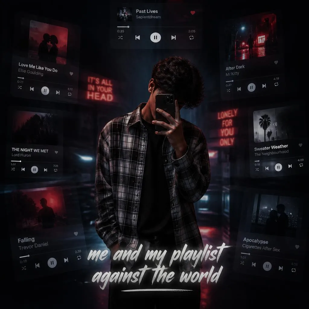 Dark Cinematic Playlist Poster: Me Against the World