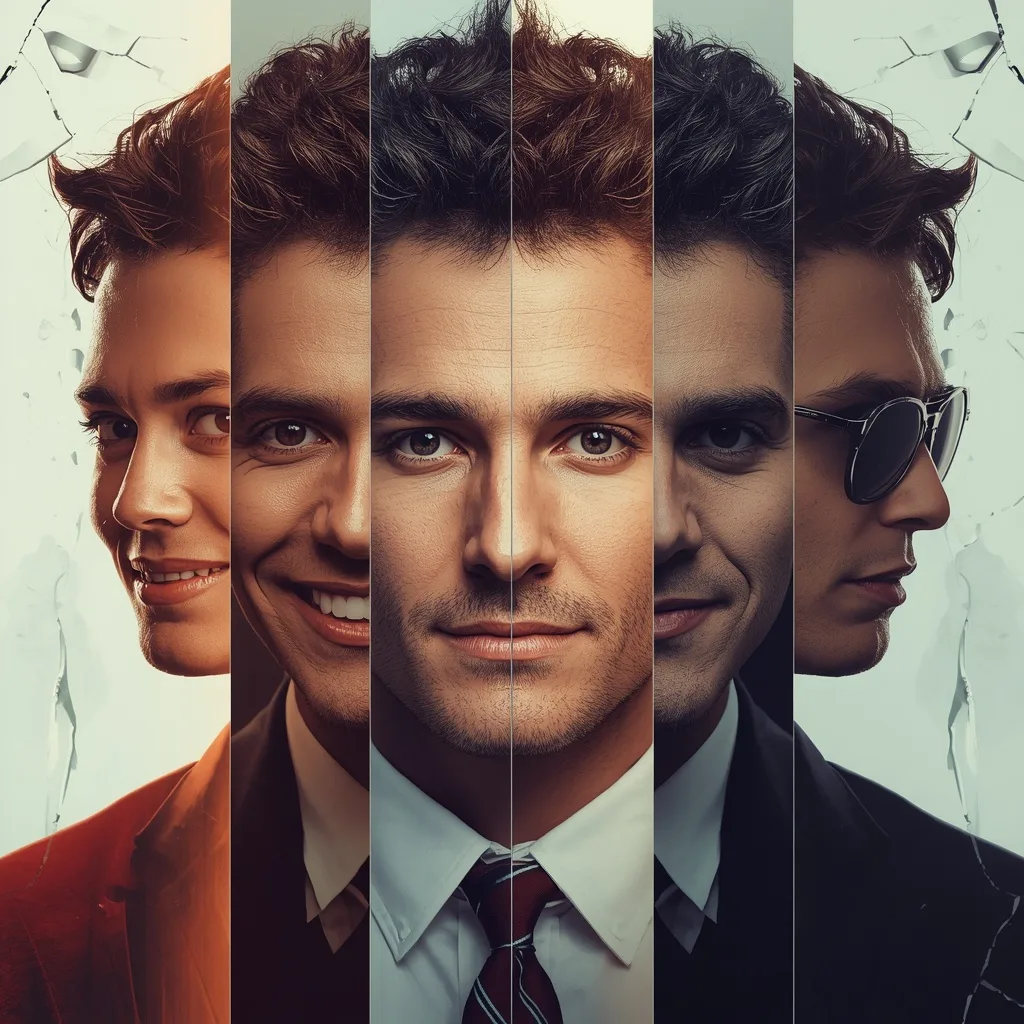 Dynamic Split Personality Portrait: A Multifaceted Glimpse – Aesthetic Drone Photography of Scenic Landscapes prompts – AI generated example