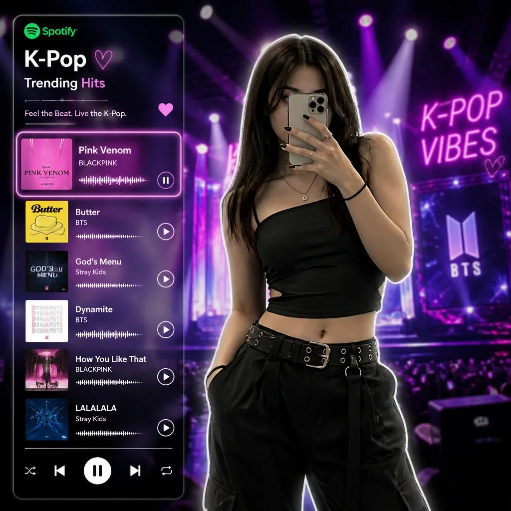K-Pop Idol Vibe: A Vibrant Spotify Poster
