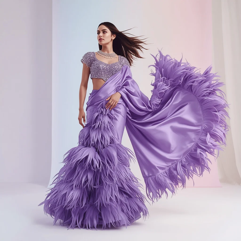 Photorealistic Fashion Portrait of a Futuristic Indian Influencer | new ai prompt girl instagram — AI image prompt