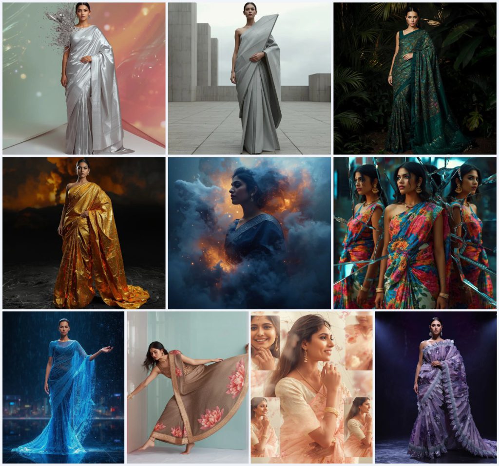 Top 10 Luxury Saree AI Image Prompts for Royal Indian Bridal Fashion Photography | Red saree prompt for ChatGPT